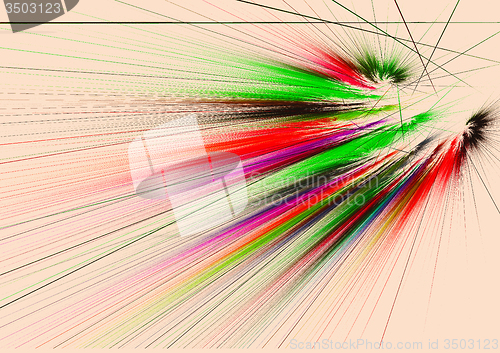 Image of Fractal image: glowing colored rays