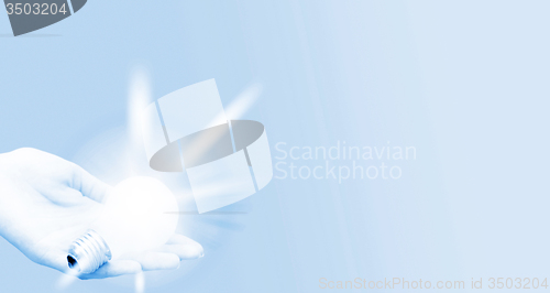 Image of Background with lit lightbulb