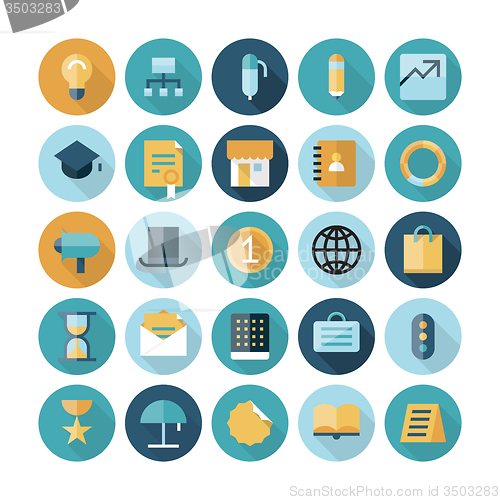 Image of Flat design icons for business and finance