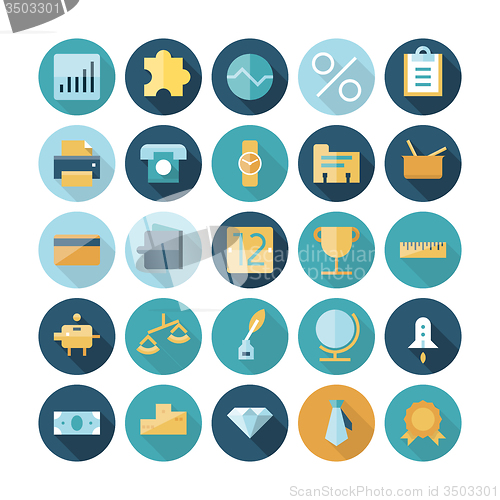 Image of Flat design icons for business and finance