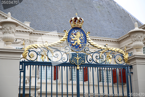 Image of Noordeinde Palace in the center of The Hague, Netherlands