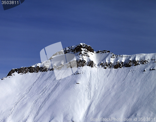 Image of Slope with traces of avalanches