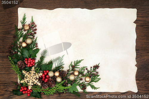 Image of Snowflake and Floral Border