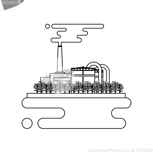 Image of Vector concept of biofuels refinery plant for processing natural resources like biodiesel