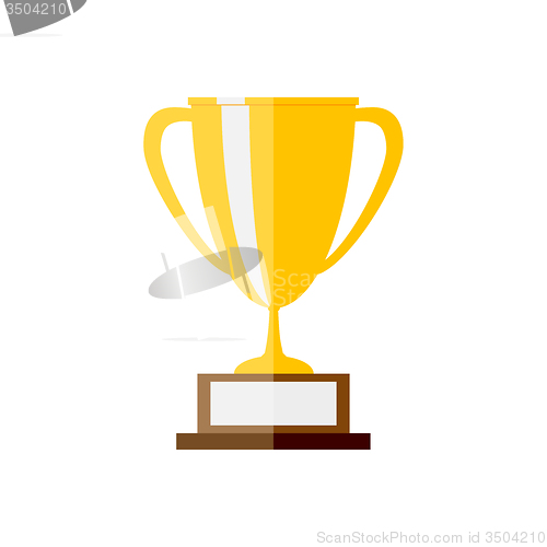 Image of Vector illustration of gold trophy