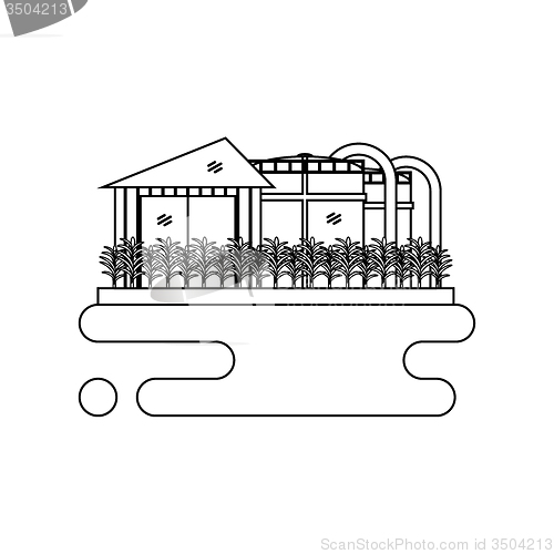 Image of Vector concept of biofuels refinery plant for processing natural resources like biodiesel