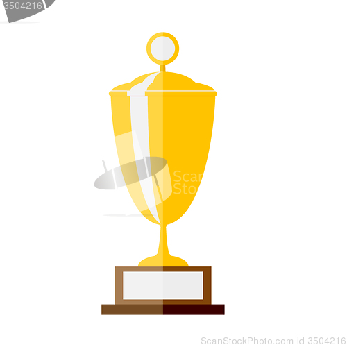 Image of Vector illustration of gold trophy