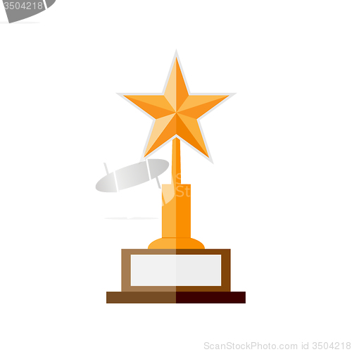Image of Vector illustration of gold star award