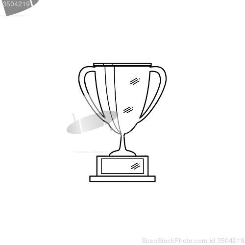 Image of outline illustration of trophy cup