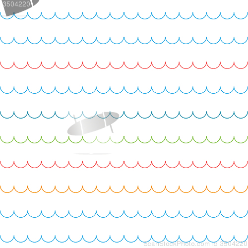 Image of Seamless wavy line pattern vector illustration