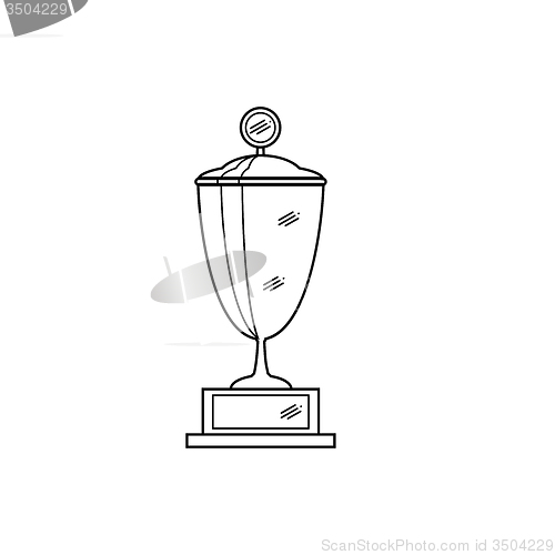 Image of outline illustration of trophy cup