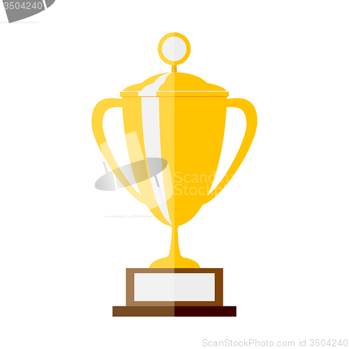 Image of Vector illustration of gold trophy