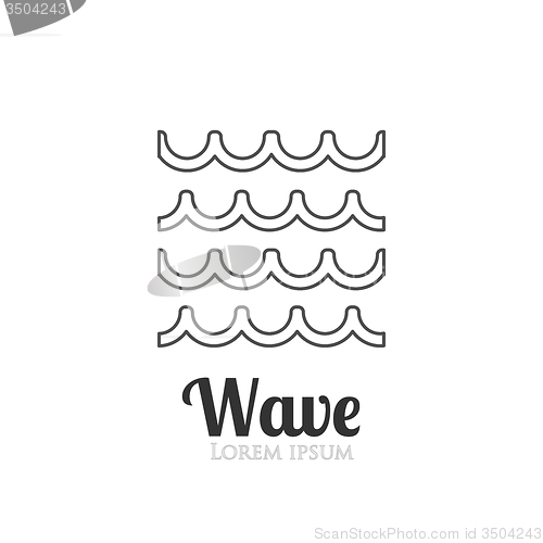 Image of Abstract wavy icon. Company logo or presentations. Vector illustration