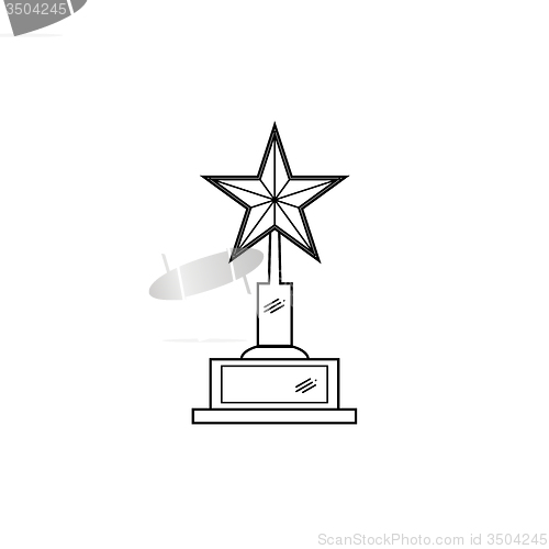 Image of outline illustration of trophy cup