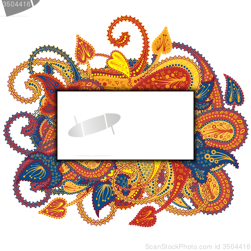 Image of Paisley Pattern Ornate Frame