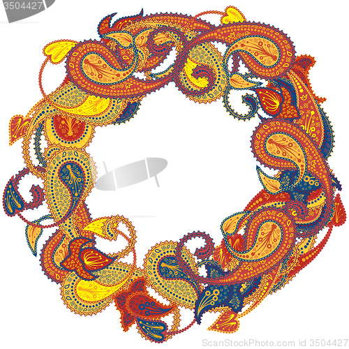 Image of Paisley Pattern Ornate Frame