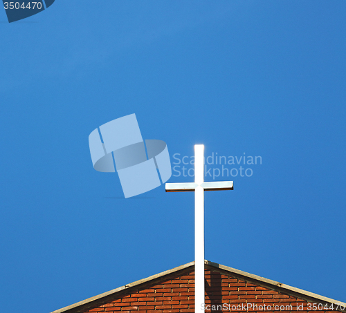 Image of   in italy  cross traditional concept   ancian   and   the sky 