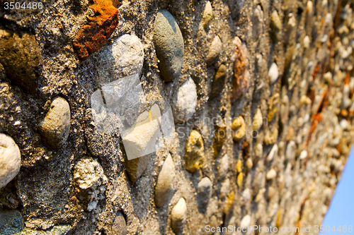 Image of wall milan  in italy old   church concrete wall sky