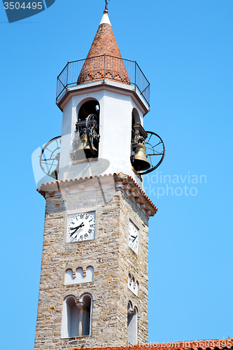 Image of  building  clock tower in italy europe old  bell