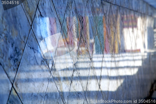 Image of abstract  reflex in      asia      pavement cross     the    