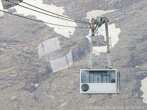 Image of Ski lift cable booth or car