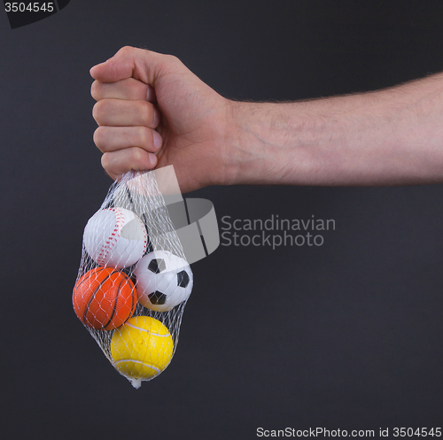 Image of Small toy balls isolated