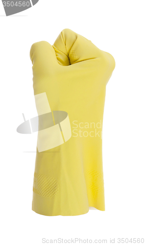 Image of Rubber glove isolated