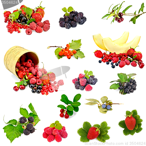 Image of Berries and melon set