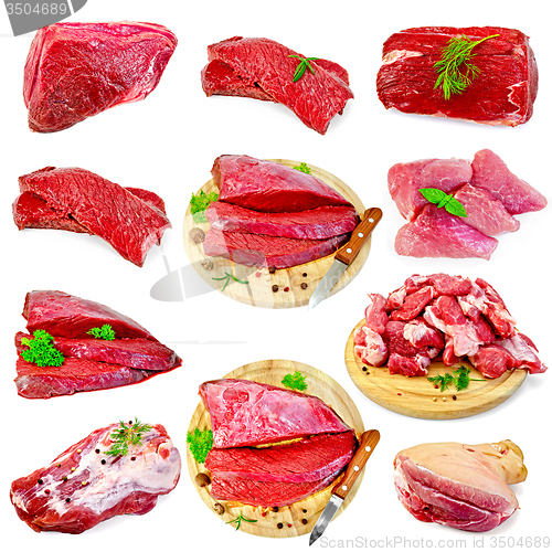 Image of Meat beef and pork set