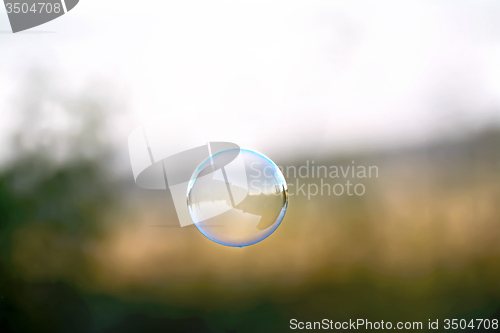 Image of Soap bubble on the background