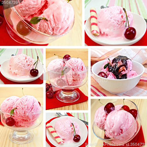 Image of Ice cream cherry set