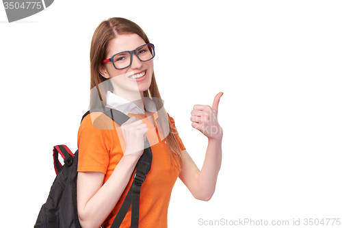 Image of Smiling student with backpack