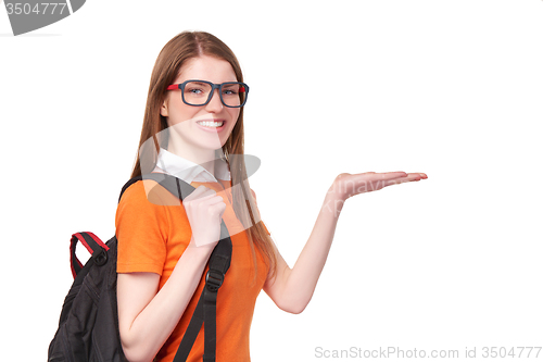 Image of Smiling student with backpack