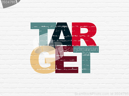 Image of Business concept: Target on wall background