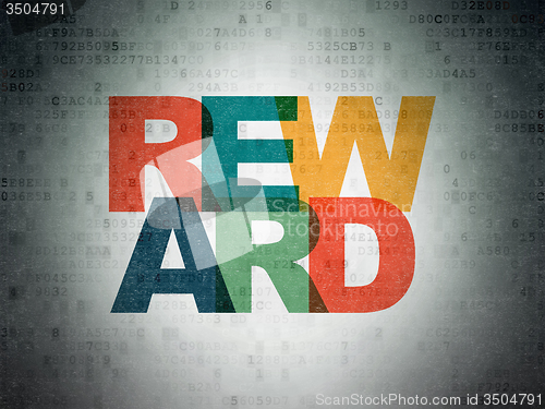 Image of Finance concept: Reward on Digital Paper background