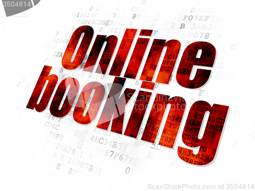 Image of Travel concept: Online Booking on Digital background