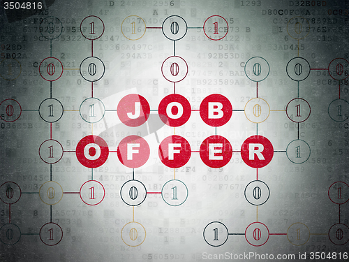 Image of Business concept: Job Offer on Digital Paper background