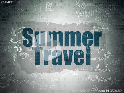 Image of Vacation concept: Summer Travel on Digital Paper background