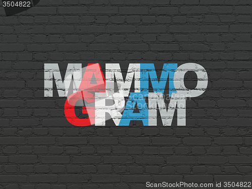 Image of Health concept: Mammogram on wall background