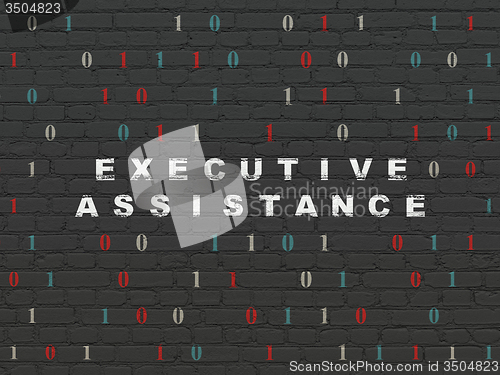 Image of Business concept: Executive Assistance on wall background