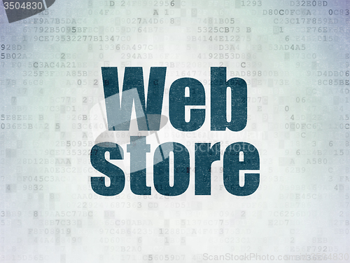 Image of Web development concept: Web Store on Digital Paper background