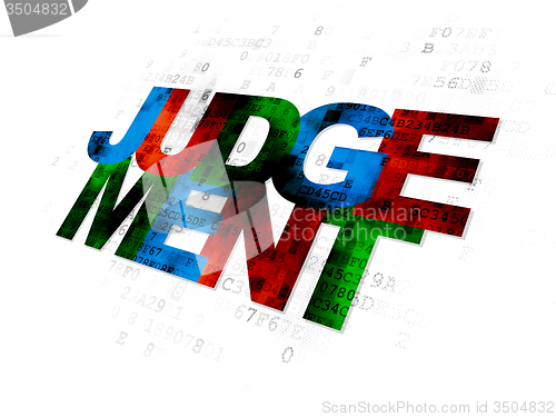 Image of Law concept: Judgement on Digital background