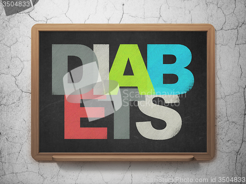 Image of Healthcare concept: Diabets on School Board background