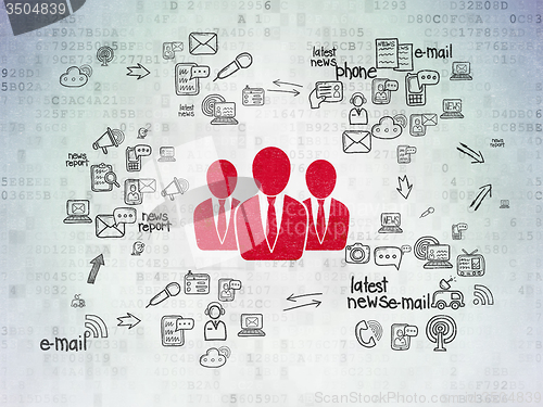 Image of News concept: Business People on Digital Paper background