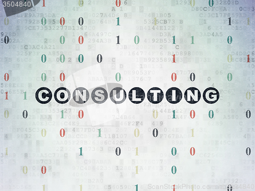 Image of Business concept: Consulting on Digital Paper background