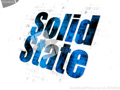 Image of Science concept: Solid State on Digital background