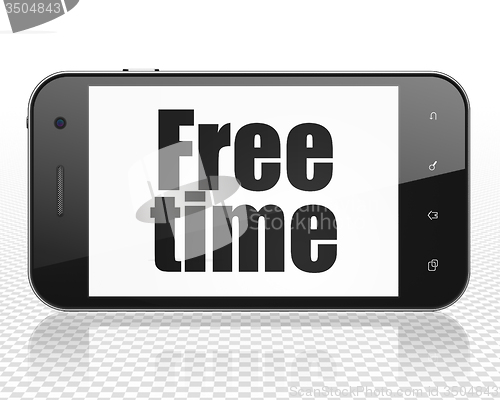Image of Timeline concept: Smartphone with Free Time on display