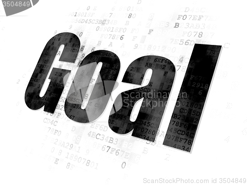 Image of Advertising concept: Goal on Digital background