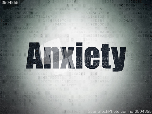 Image of Health concept: Anxiety on Digital Paper background