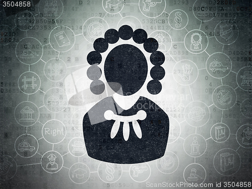 Image of Law concept: Judge on Digital Paper background